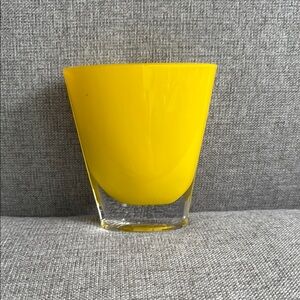 CB2 Mini Yellow Glass Accent Vase